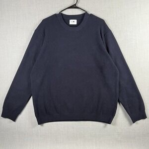 NN07 No Nationality Sweater Men's Size XL Navy Blue Danny Ribbed Pullover